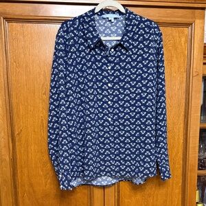 Hill House Floral Blue Button Down Shirt